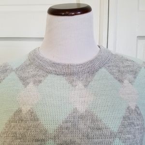 Vintage Zalerno Pastel Argyle Patterned Sweater